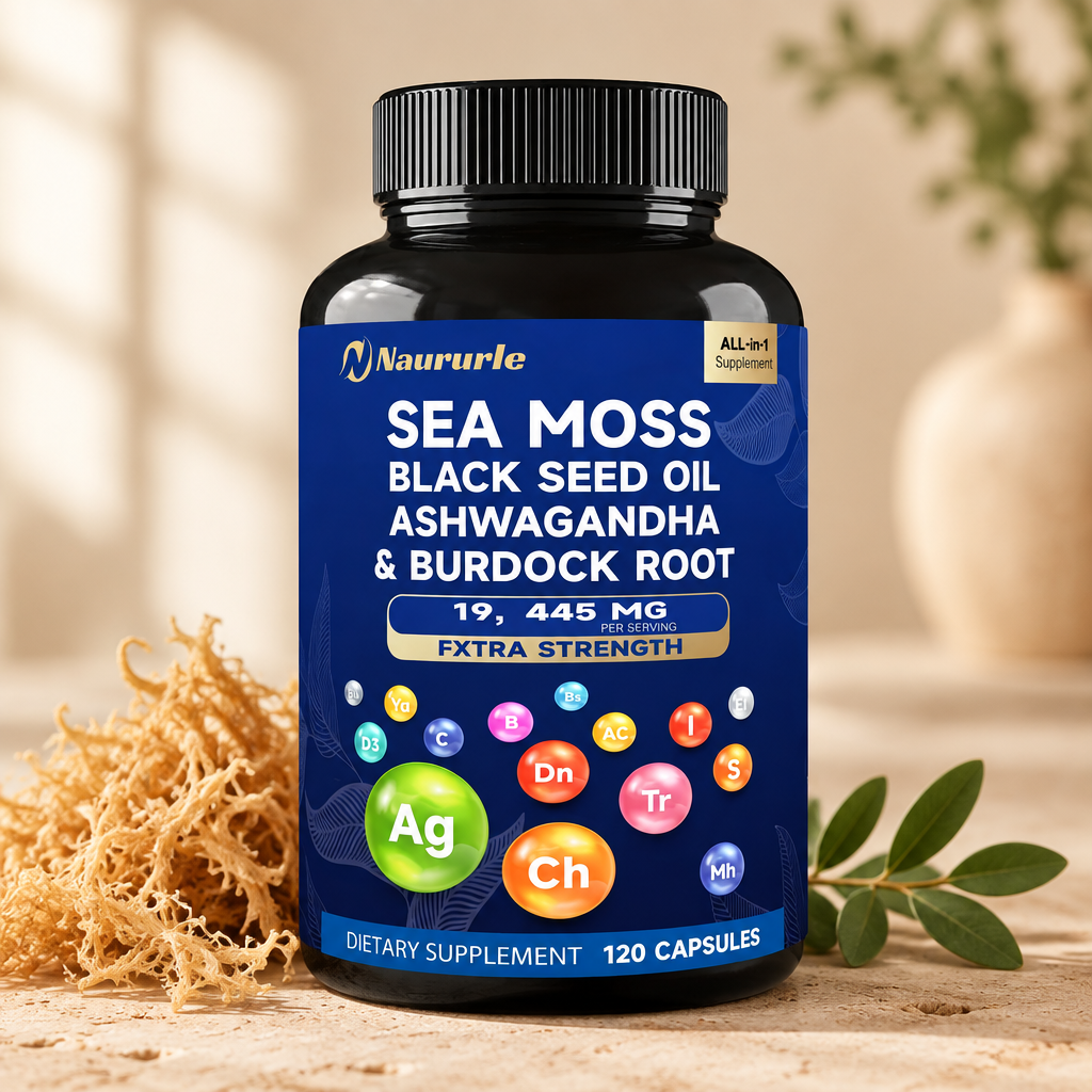 Sea Moss Daily Superfood bottle studio shot